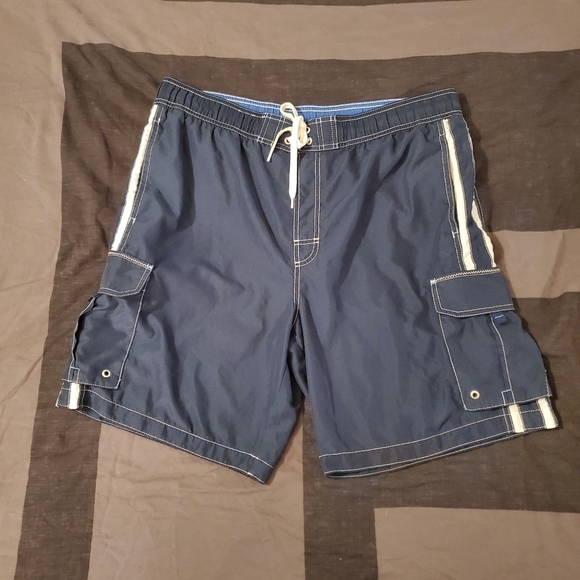 Newport Blue Men’s Swim Trunks Island Brand Size Large Blue Polyester - Picture 1 of 3